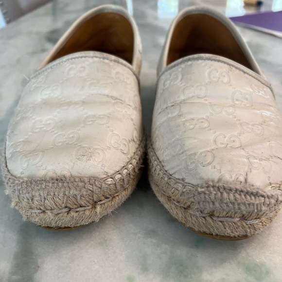 GUCCI GG CANVAS & LEATHER ESPADRILLE - Picture 2 of 12